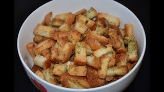 Сухарики с чесноком и специями в духовке! / Танюшины Вкусняшки /