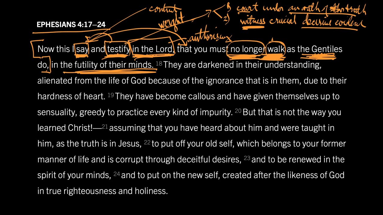 Christianity Is a Life to Be Lived: Ephesians 4:17–24, Part 1