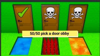 50/50 Pick a door obby | Roblox | gameplay | luck and risk game | #gameplay #roblox #obby #gamers