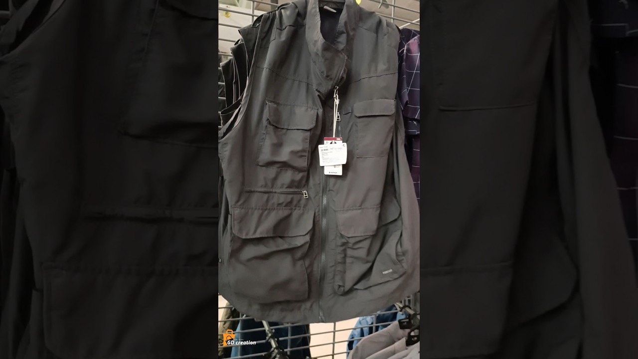 decathlon | Fishing Gilet |Men Multi-Pocket Travelling Gilet 100 Grey ‎@decathlon_india 