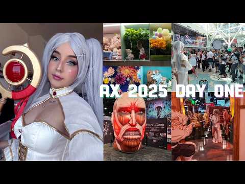 first day of anime expo | frieren cosplay, buying my first calico critter and exhibit hall exploring
