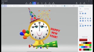 Animated GIF Golden Clock in Paint 3D screenshot 5
