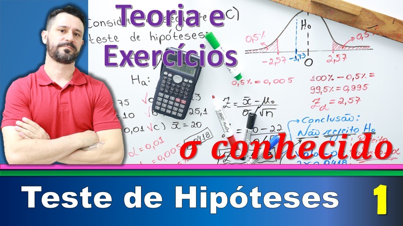 Teste de Hipóteses – Média com σ conhecido | Teoria e exemplos # Aula 1