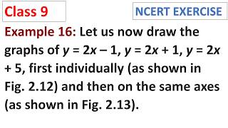 Example 16: Let us now draw the graphs of y = 2x – 1, y = 2x + 1, y = 2 Class 9 Maths Ganita Manjari