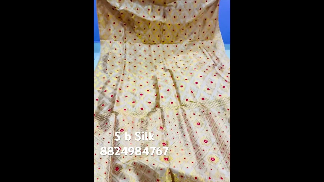 Assam Silk Pure Tusser Mekhla sador With Sualkuchi Lab certified 