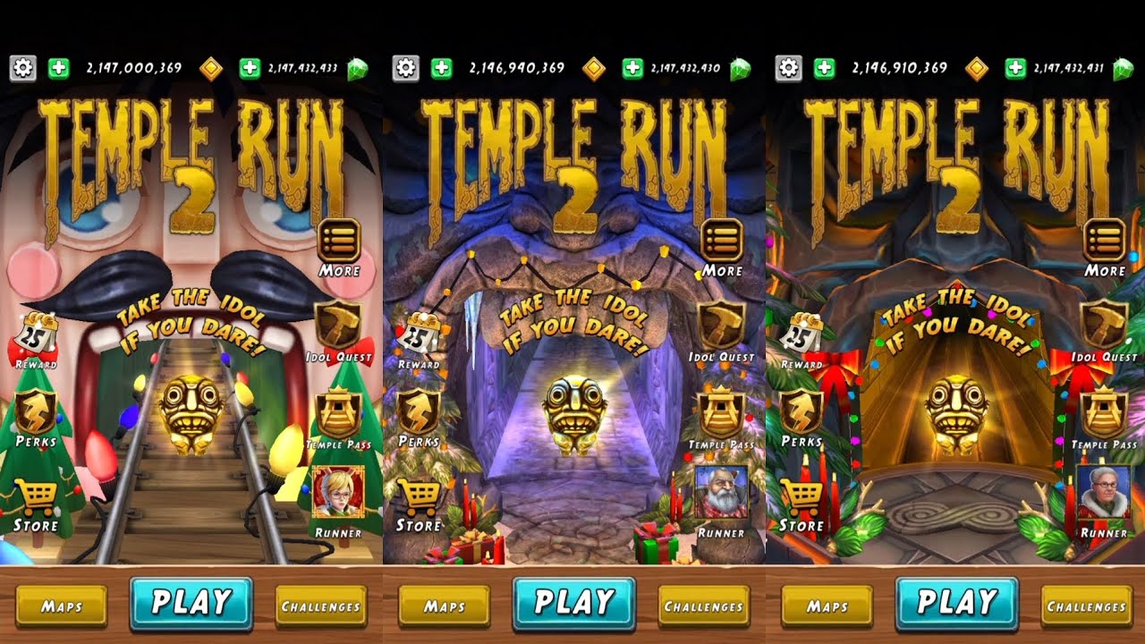 Temple Run 2 – Winter Toyland Map, Frozen Festival Map & Holiday Havoc Map Gameplay