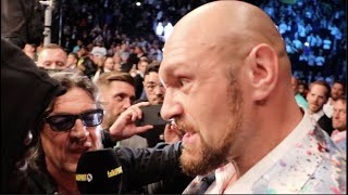 BEEF! - TYSON FURY & DEREK CHISORA CLASH RINGSIDE OVER 'S***HOUSE' JOSHUA AS BIG JOHN FURY GOES NUTS