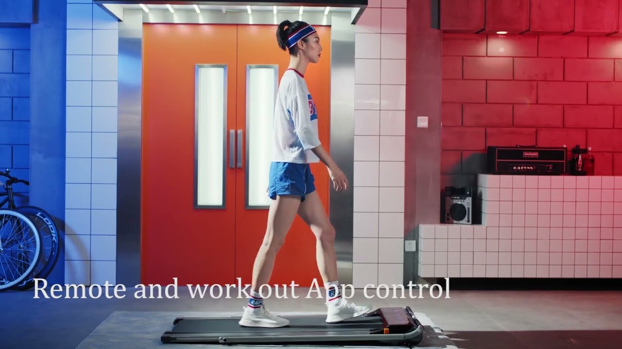 RHYTHM FUN 2-in-1 Light Slim Folding Treadmill for Home Office