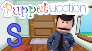 Casey the Cop Puppetucation - The Letter S. TinyGrads. Homeschool family