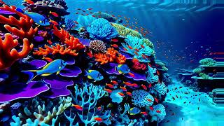 Copyright Free Coral Reef TV Screensaver | 4K Ocean  | Stunning Liquid Abstract Display