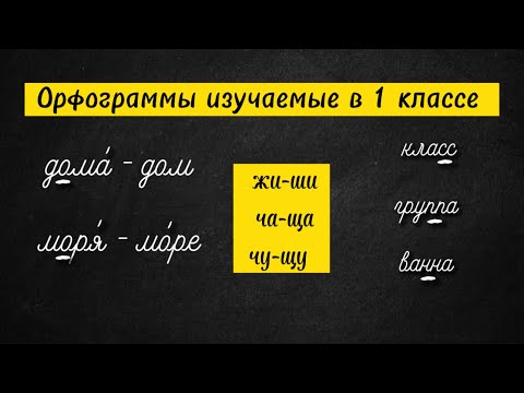 ВСЕ ОРФОГРАММЫ ИЗУЧАЕМЫЕ В 1 КЛАССЕ / 1 КЛАСС РУССКИЙ ЯЗЫК / Начальная школа орфограммы