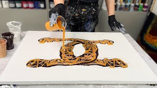 How to create a minimalist masterpiece with a combination of gold and brown?
