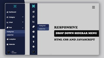 Responsive Side Navigation Bar in HTML CSS And JavaScript | Dashboard Sidebar Menu