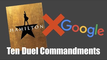 Ten Duel Commandments but every word is a Google image (Hamilton)