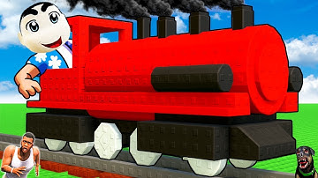 SHINCHAN NOOB vs PRO vs HACKER in BUILD A TRAIN ROBLOX with FRANKLIN & CHOP | DREAM SQUAD