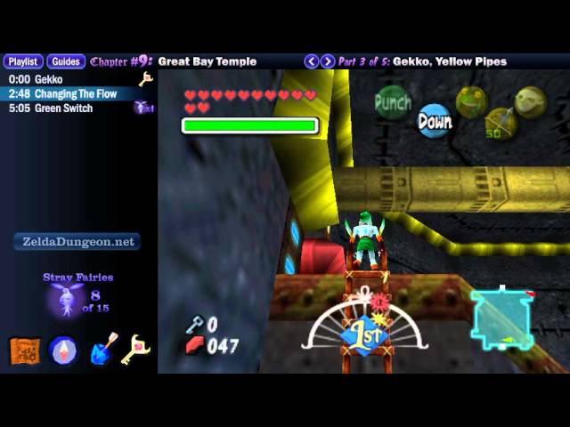 Legend of Zelda Majora's Mask Walkthrough 09 (3/5) "Great Bay Temple: Gekko, Yellow Pipes"