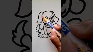 Easy Coloring for Kids #shorts #ytshorts #kidslearning #youtubekids #art #puppy #viralshorts #dog