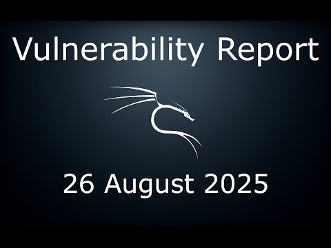 Vulnerability Report - 26 August 2025