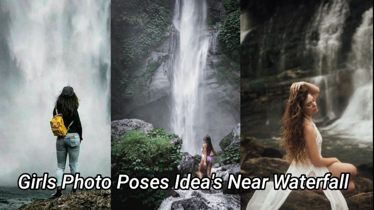 A Woman Practicing Vrikshasana Tree Pose In A Beautiful Outdoor Setting  Near A Waterfall Picture And HD Photos | Free Download On Lovepik