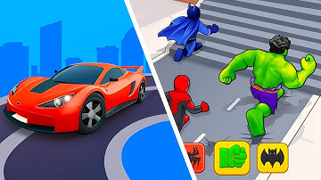 Race Master 3D vs Hero Transform |⭐🫷💥🫸⭐| Walkthrough Max Gameplay HH5477