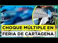Accidente en Cartagena: Camión sin frenos provoca choque múltiple y deja 13 lesionados