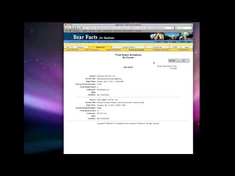 EOP Tutorial: How to Use Bearfacts