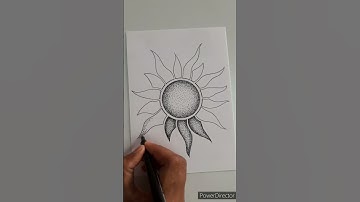 easy sun stippling drawing. #shorts #sunstippling