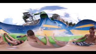 Surfers Swell At Carowinds 360 Degree Water Slide Pov