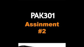Pak301 assignment #2  virtual university