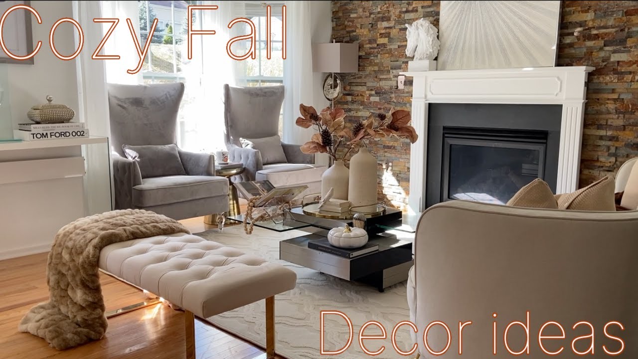 🍁FALL LIVING ROOM TOUR/DECORATE WITH ME/FALL DECORATING IDEAS/HOME