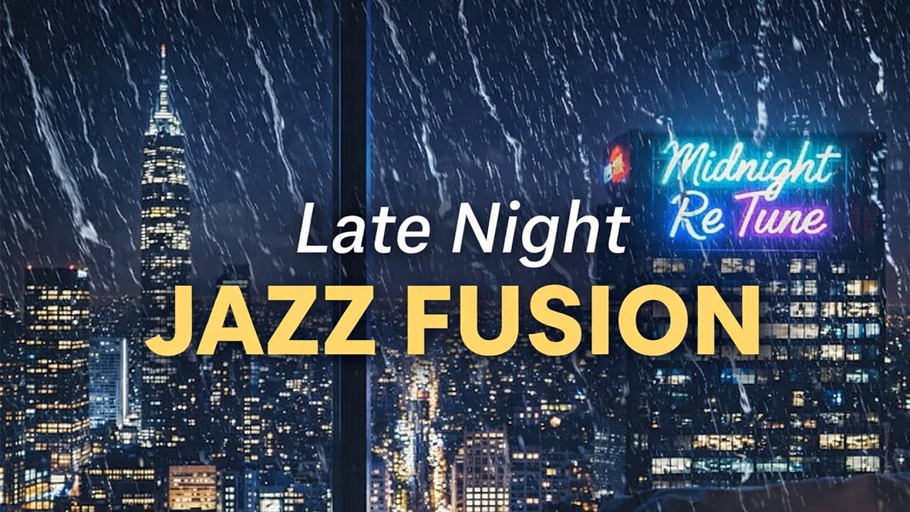 Live Late Night Jazz Fusion || Smooth Relaxing Music for Work & Focus  Midnight Re Tune