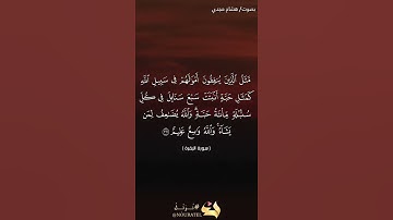 الآية ٢٦١ من سورة البقرة بصوت هشام مجدي