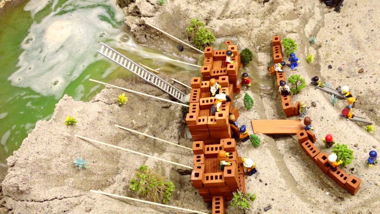LEGO Dam Breach - Flash Flood VS Mini Brick Castle - YouTube