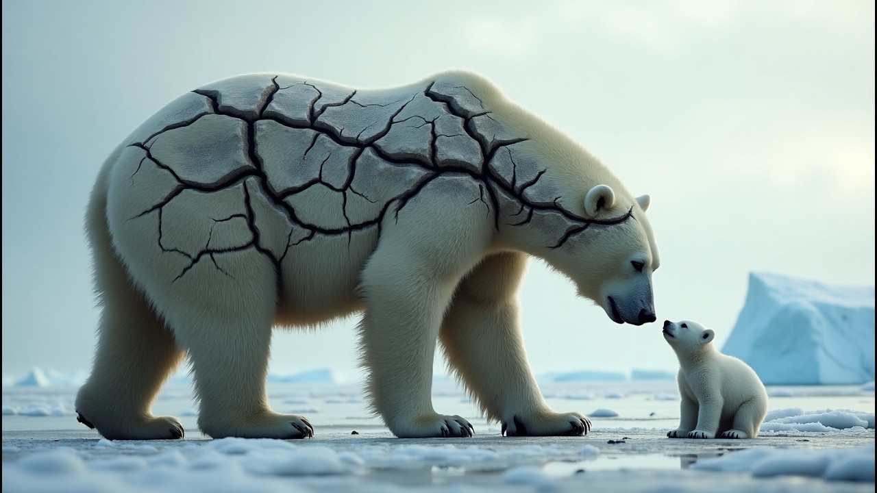 Rescue Story: Polar Cub Seek Help For Injured Polar Bear Mom - YouTube