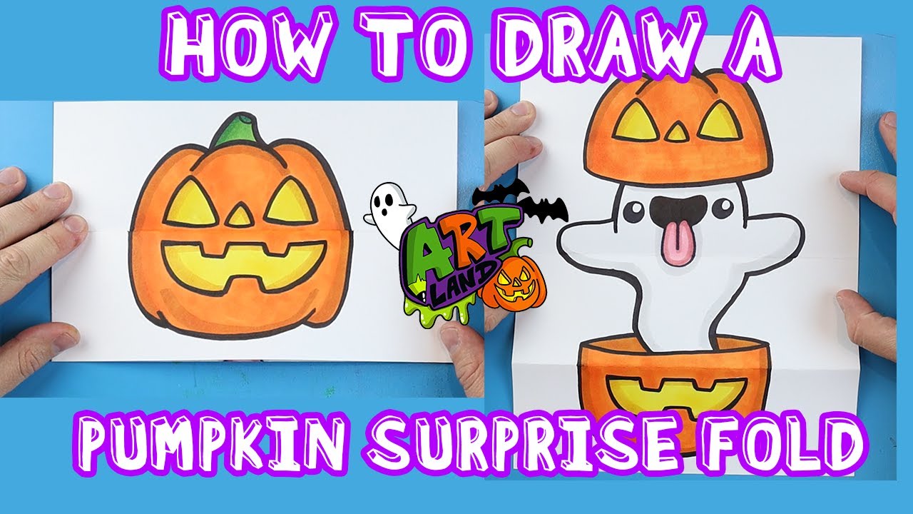 How to Draw a PUMPKIN SURPRISE FOLD - YouTube