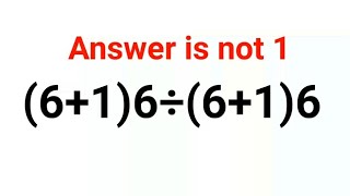 (6+1)6÷(6+1)6 The answer is not 1. Many got it wrong!  Ukraine Math Test #math #percentages #ukraine