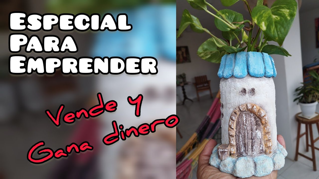 Mira lo que hice🪴Fácil y rápido♻️Especial para Emprender con Cemento Creativo🖌️💚🌵