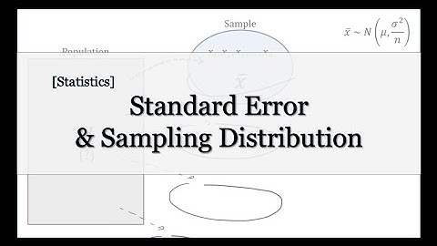 [Stats] standard error & sampling distribution - [통계] 표준오차 & 표본분포