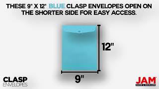 Envelopes   Brite Hue   Blue   9 x 12 Open End Clasp