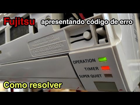 Fujitsu split air conditioner displaying error code 42, LEDs flashing, how to fix it.