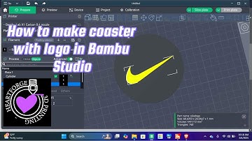 How to make a coaster with a logo in bambu studio only