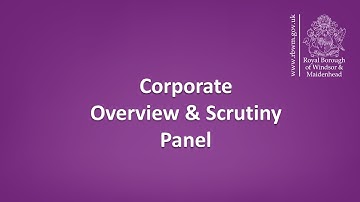 RBWM Corporate Overview & Scrutiny Panel - 25 March 2024