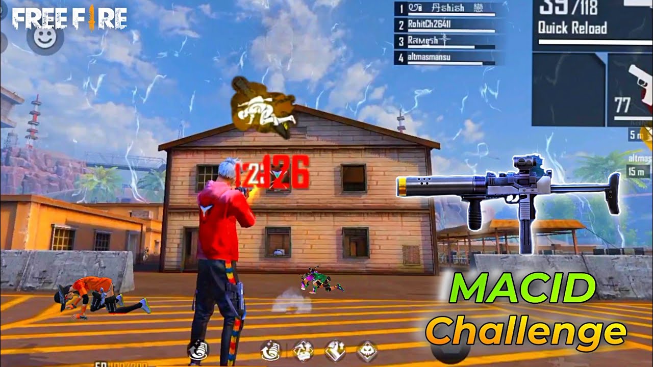 Free Fire New Gun Mac 10 Challenge video 🔥12 kills in Free fire 🔥 garena free fire