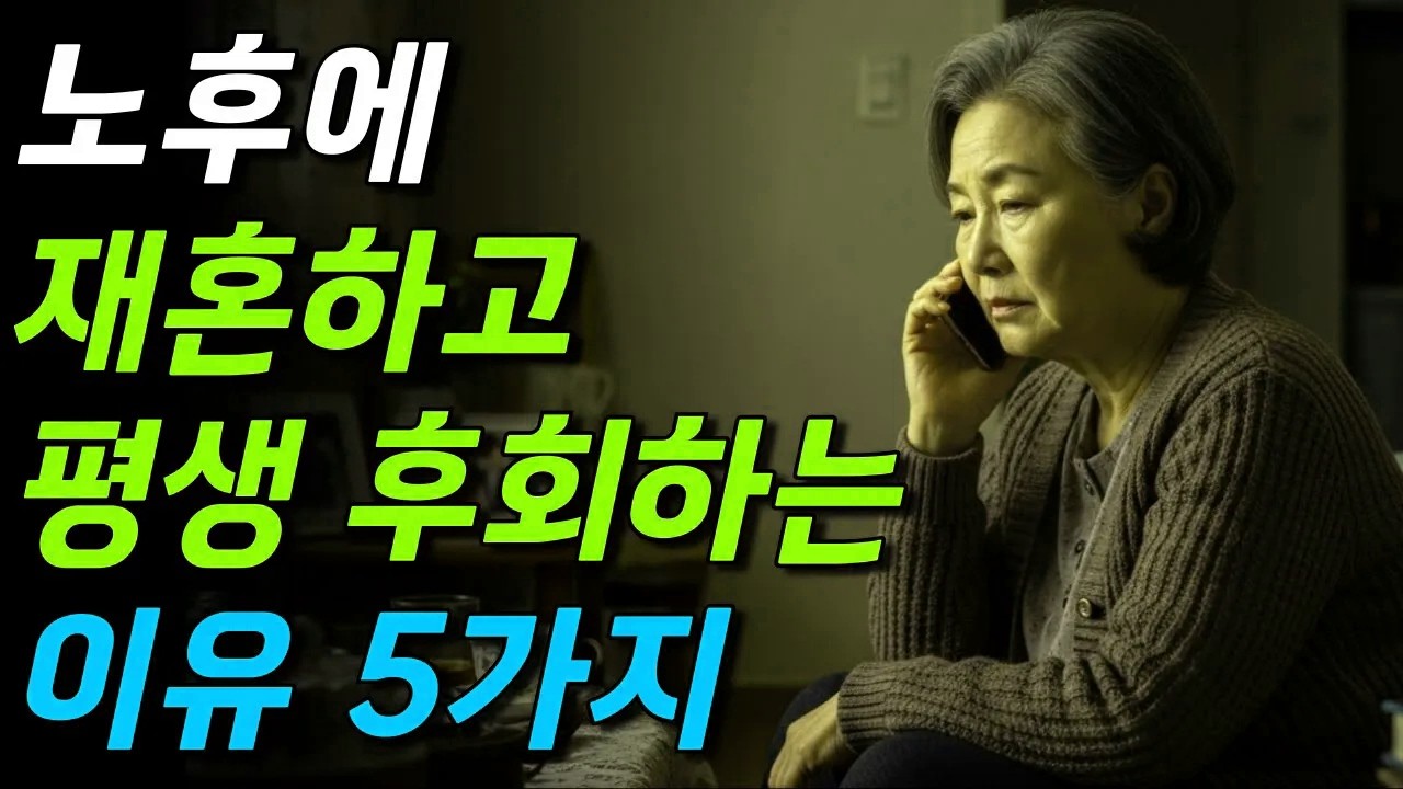 노후에 재혼하고 평생 후회하는 이유 5가지 #노년의삶 #인생조언 #오디오북