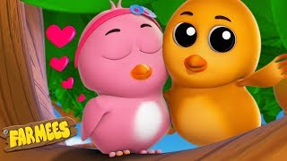 Two Little Dicky Birds | Kindergarten Nursery Rhymes | Cartoon Videos For Toddlers by Farmees