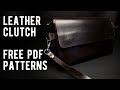 Leather clutch tutorial and free pdf pattern