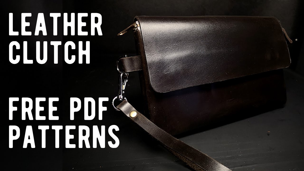 Make A Simple Gusseted Leather Clutch - Free PDF Template - Build Along  Tutorial