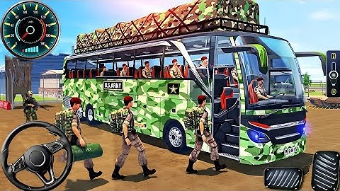 US Army Bus Driving Simulator Game - Army Transporting Military Squad Driving 3D - Android Gameplay