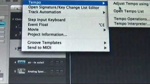 Logic Pro 8: Finding a Tempo