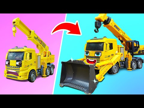 Crane Truck Became a Super Monster Car! | Repair Car | Zambo Color Toys